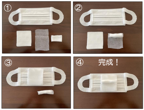 写真：インナーマスクの作成方法手順